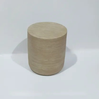 Modern Beige Travertine Marble Round Tray Coffee Table Image - 11