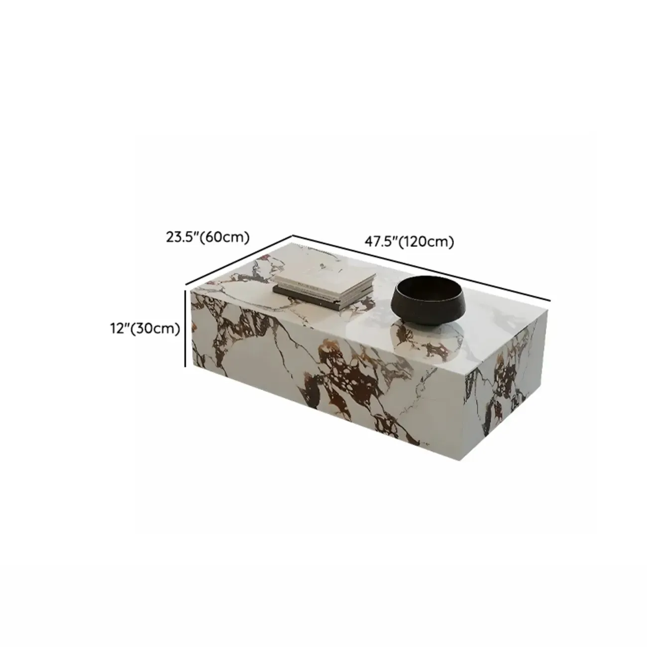 Modern Farmhouse Rectangular Shape/Square Sintered Stone Single/Bunching Block Board Game Coffee Table in Gray Image - 20