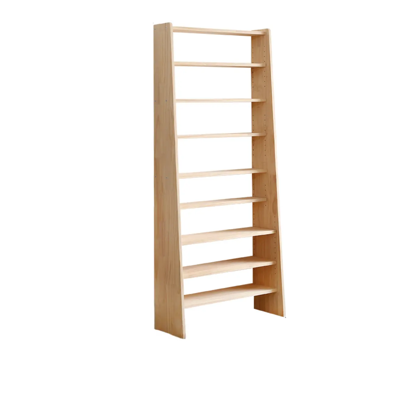 Scandinavian Natural Wood Multi-Shelf Open Bookcase Image - 4 | homeyfad