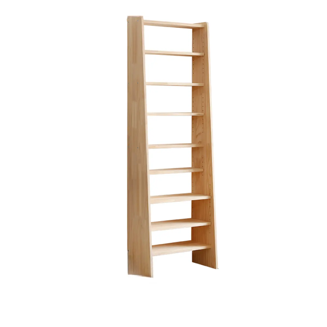 Scandinavian Natural Wood Multi-Shelf Open Bookcase Image - 5 | homeyfad