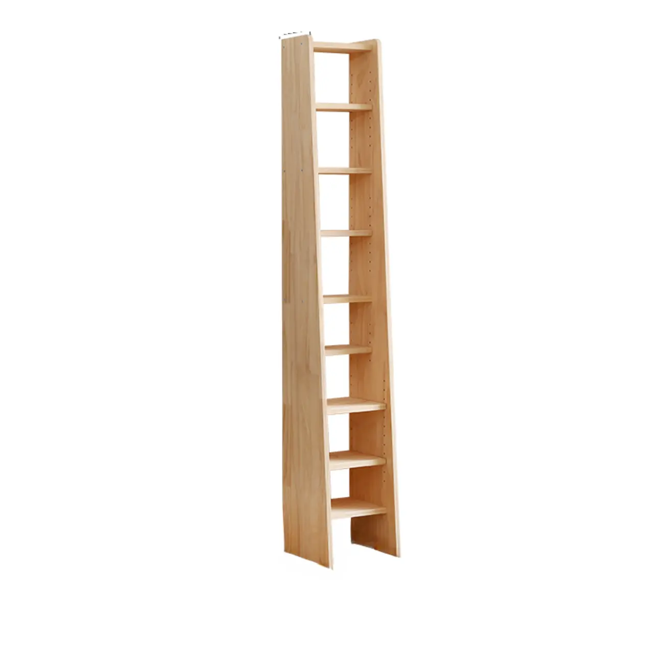 Scandinavian Natural Wood Multi-Shelf Open Bookcase Image - 6 | homeyfad