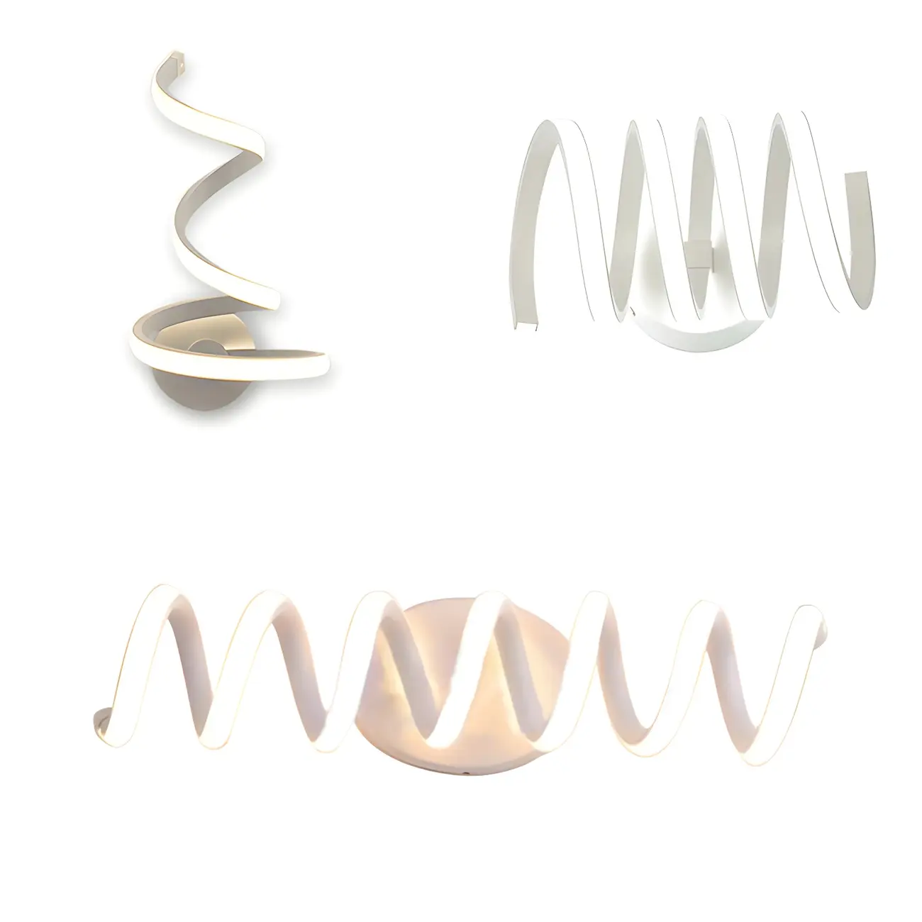 Modern Minimalist Spiral LED Wall Sconce for Living Room | homeyfad