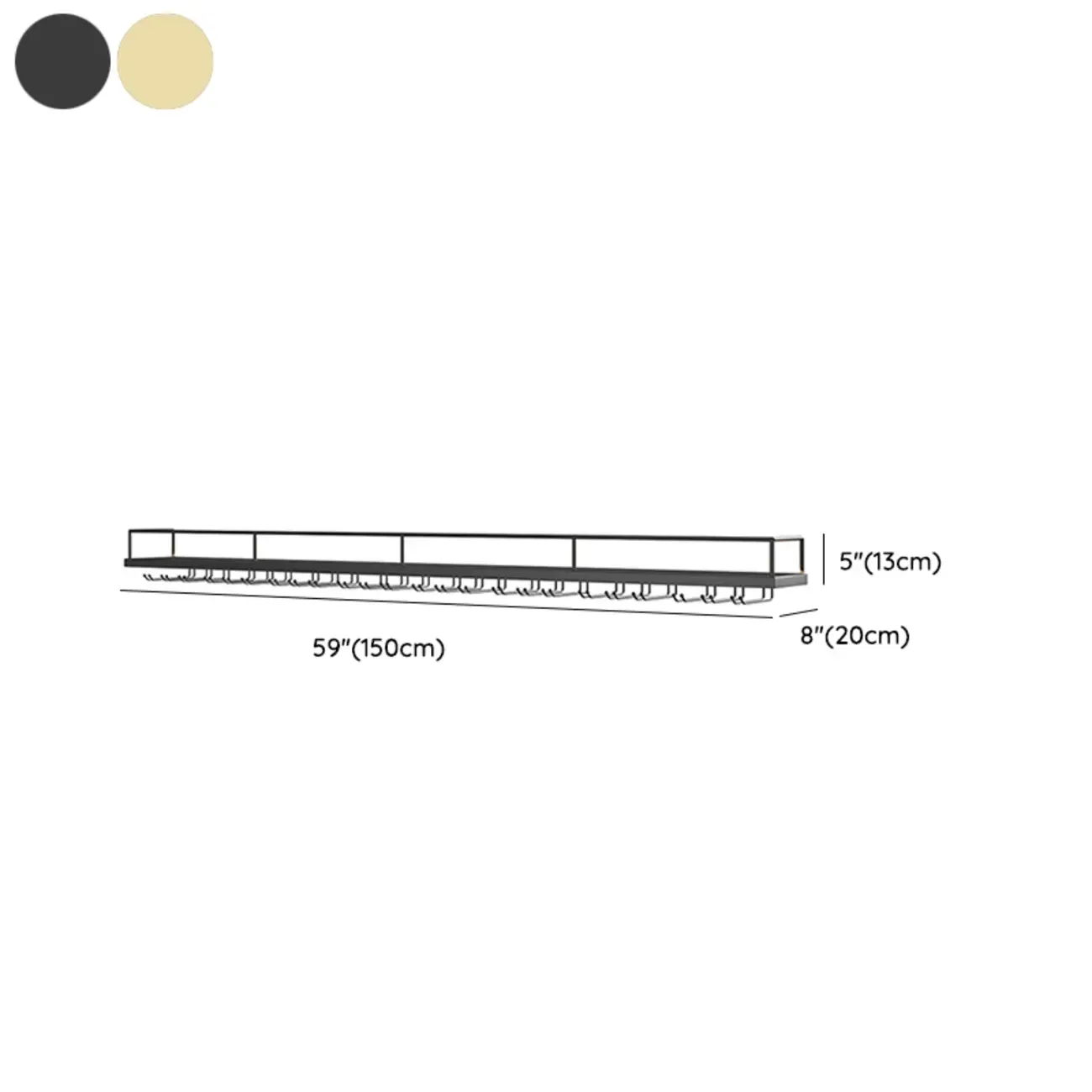 Wall-Mounted Lighting Metal Wine Rack with Hook Image - 14