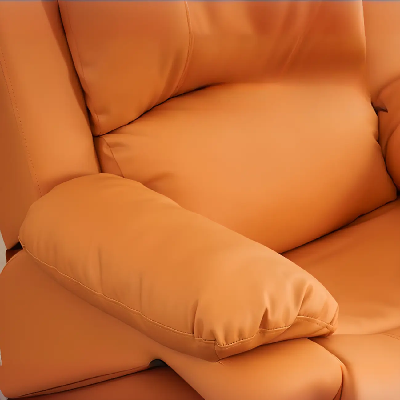 Luxurious Black Leather Manual Recliner with Lumbar Support Image - 4 | homeyfad