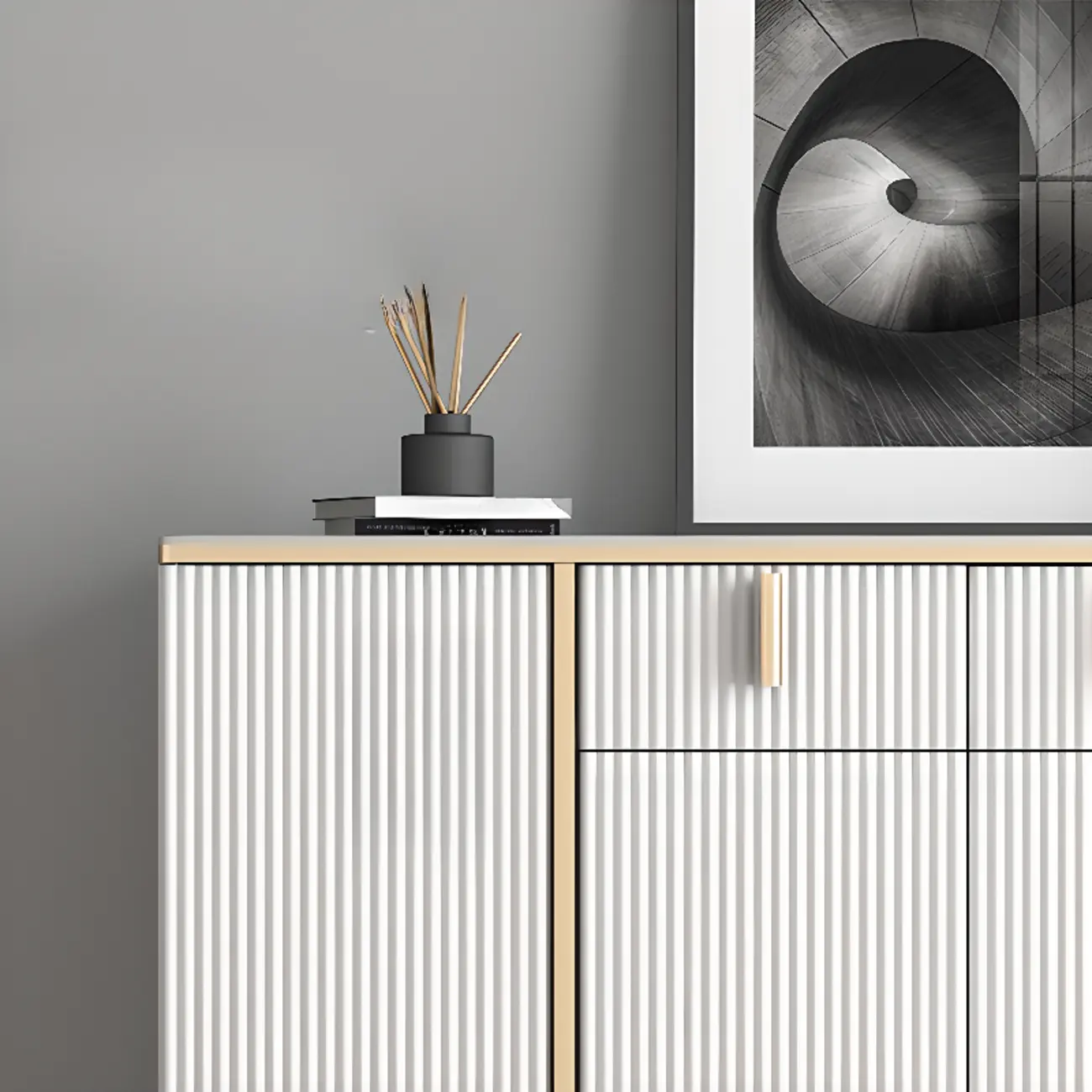 Glam Light Coffee Wood Entryway Shoe Cabinet Image - 7 | homeyfad