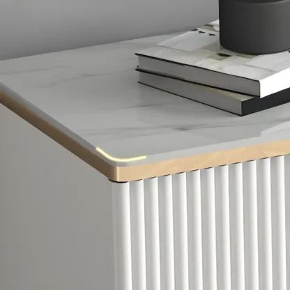 Glam Light Coffee Wood Entryway Shoe Cabinet Image - 10