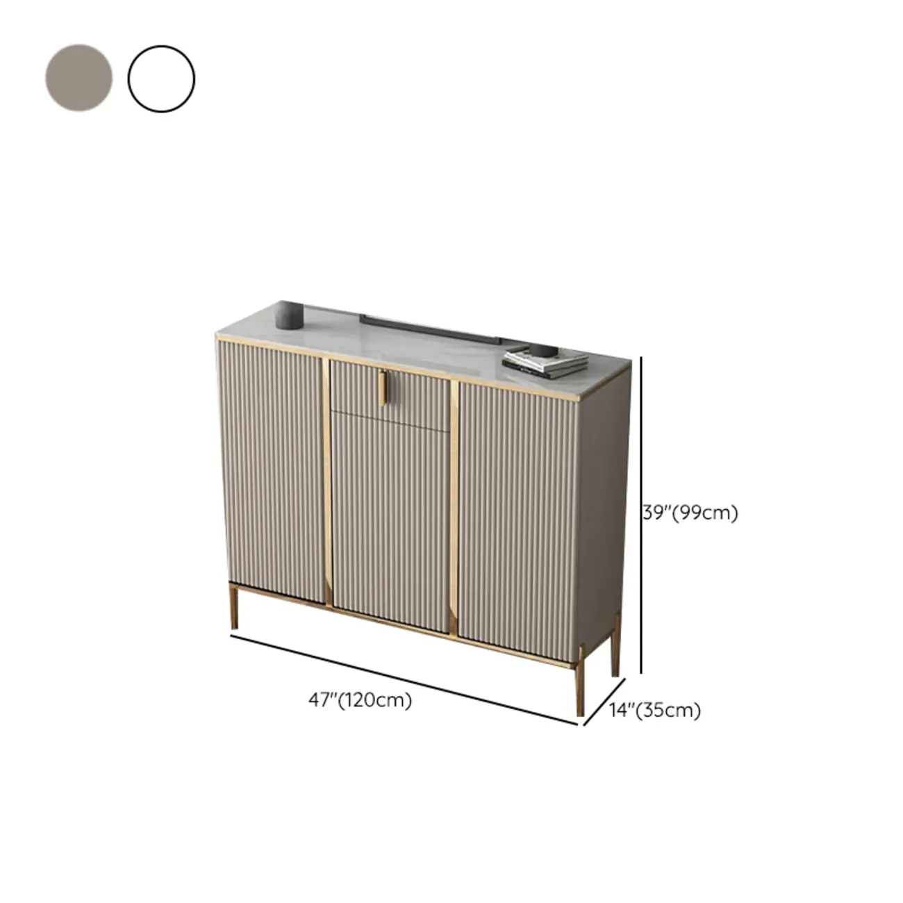 Glam Light Coffee Wood Entryway Shoe Cabinet Image - 16 | homeyfad