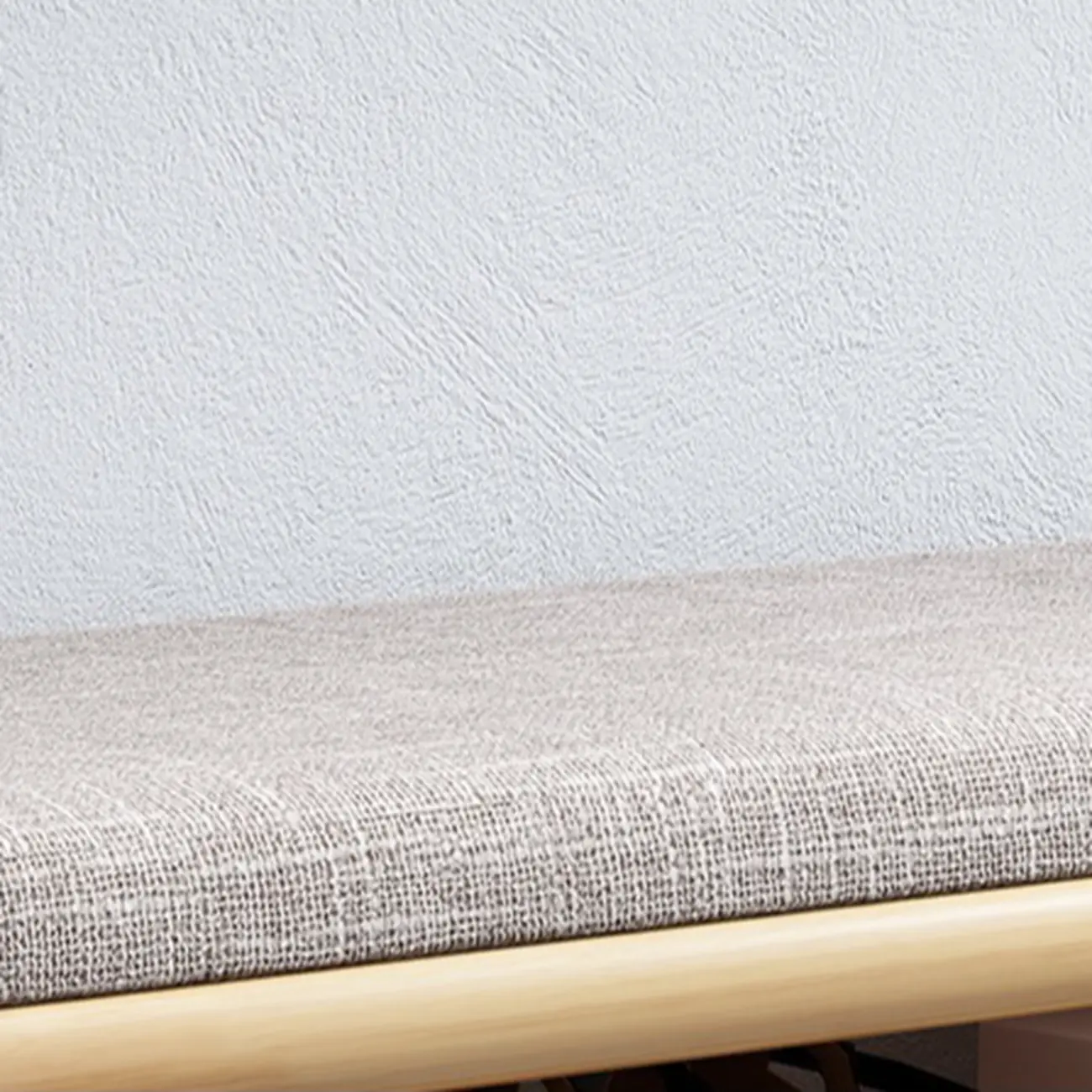 Scandinavian 2-Tier Upholstered Wood Shoe Rack Bench Image - 9 | homeyfad