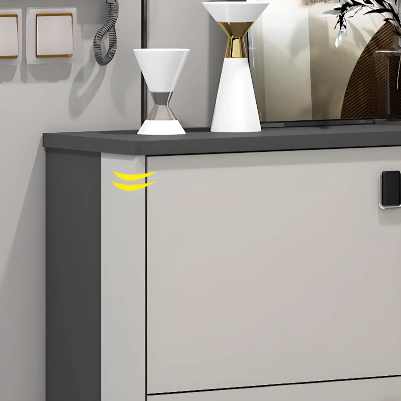 Modern Wood Shoe Cabinet with Adjustable Shelves | homeyfad