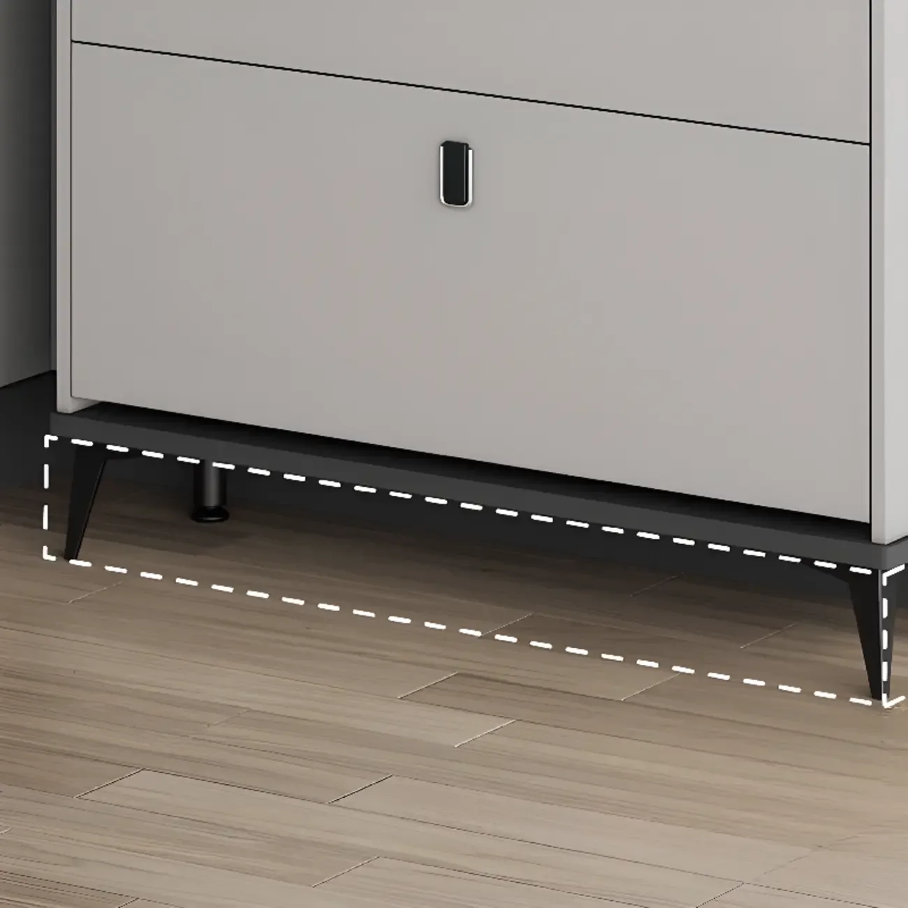 Modern Wood Shoe Cabinet with Adjustable Shelves