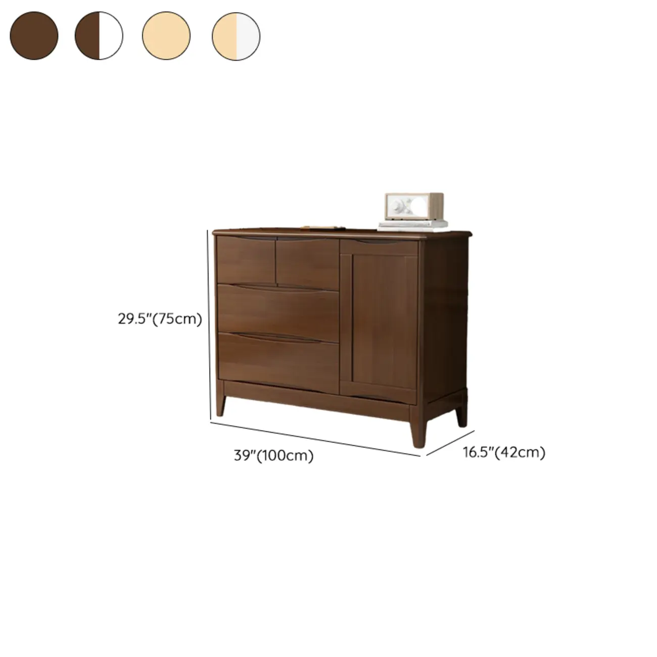 Classic Large White Brown Wooden Utility Storage Cabinet #size | homeyfad