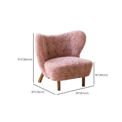 Minimalist Fabric Accent Chair with Tufted Back for Living Room Image - 20