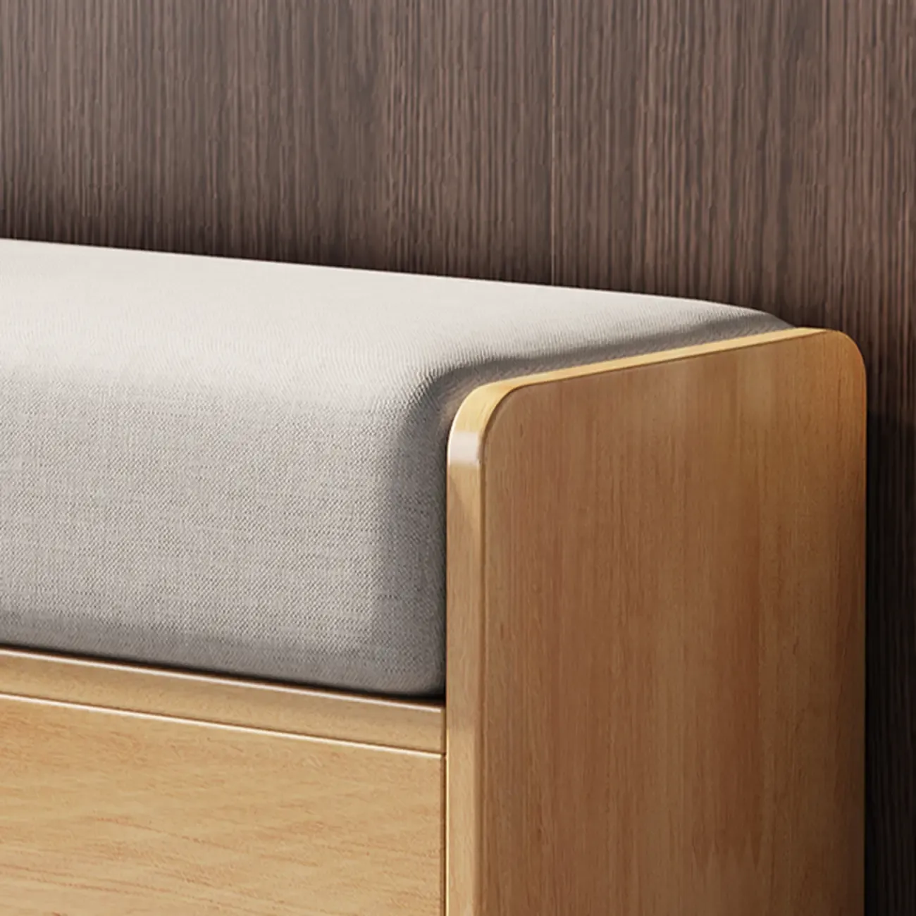 7 Pair Wooden Shoe Storage Bench With Drawer Image - 8