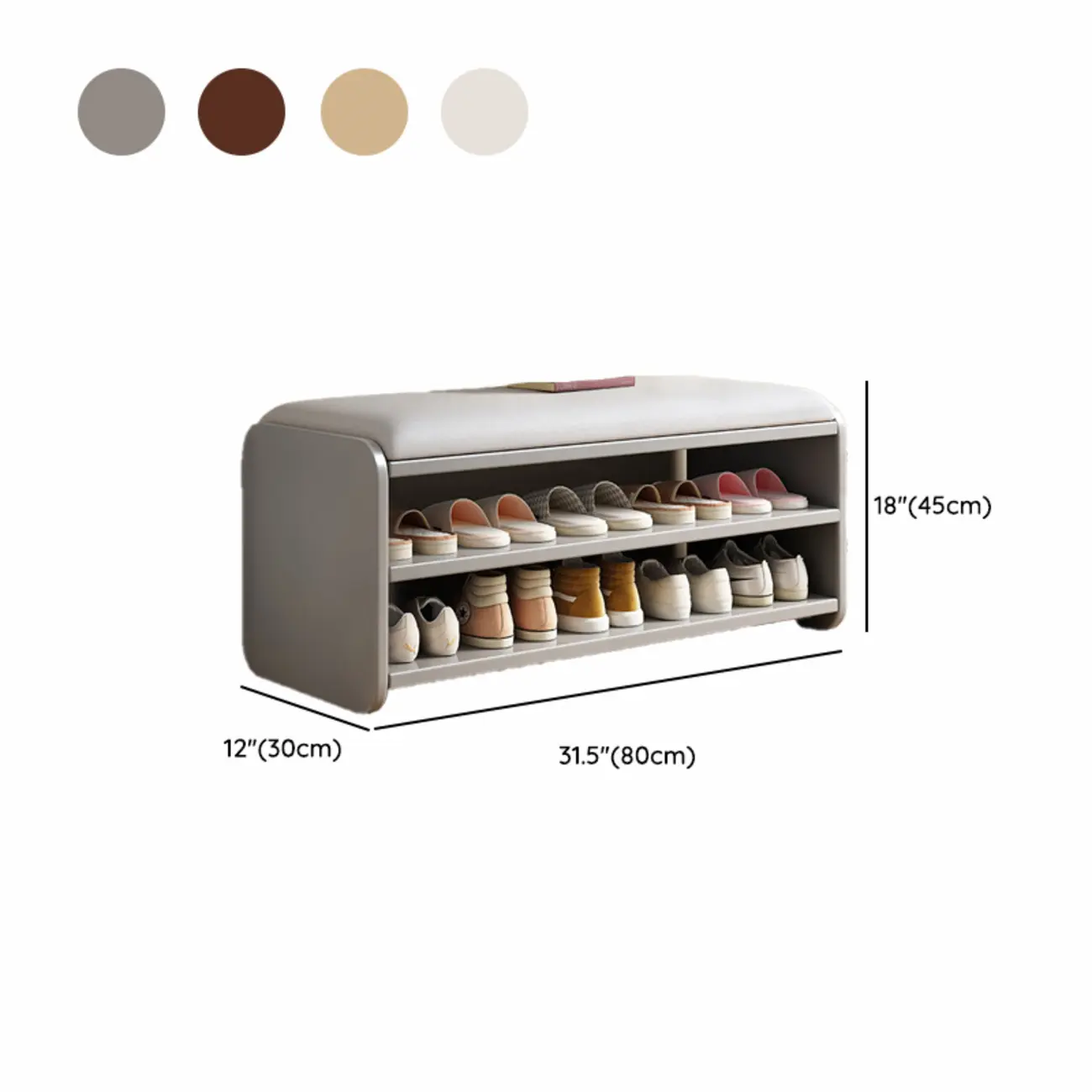 7 Pair Wooden Shoe Storage Bench With Drawer Image - 17 | homeyfad