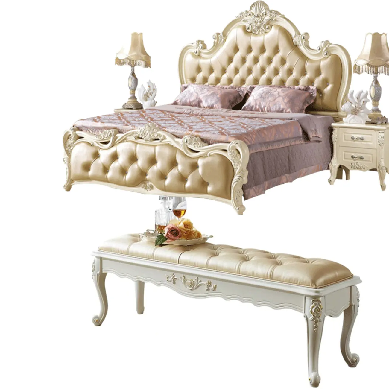 Victorian Button-Tufted Upholstered Entryway Benches Image - 7 | homeyfad