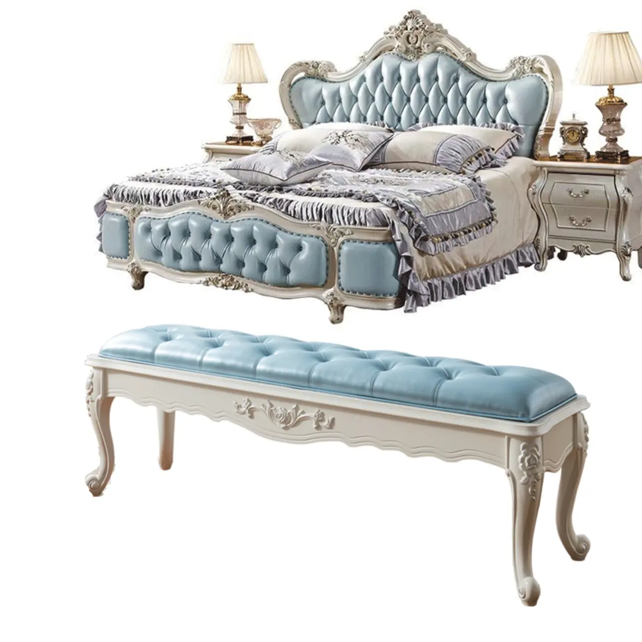 Victorian Button-Tufted Upholstered Entryway Benches Image - 13 | homeyfad