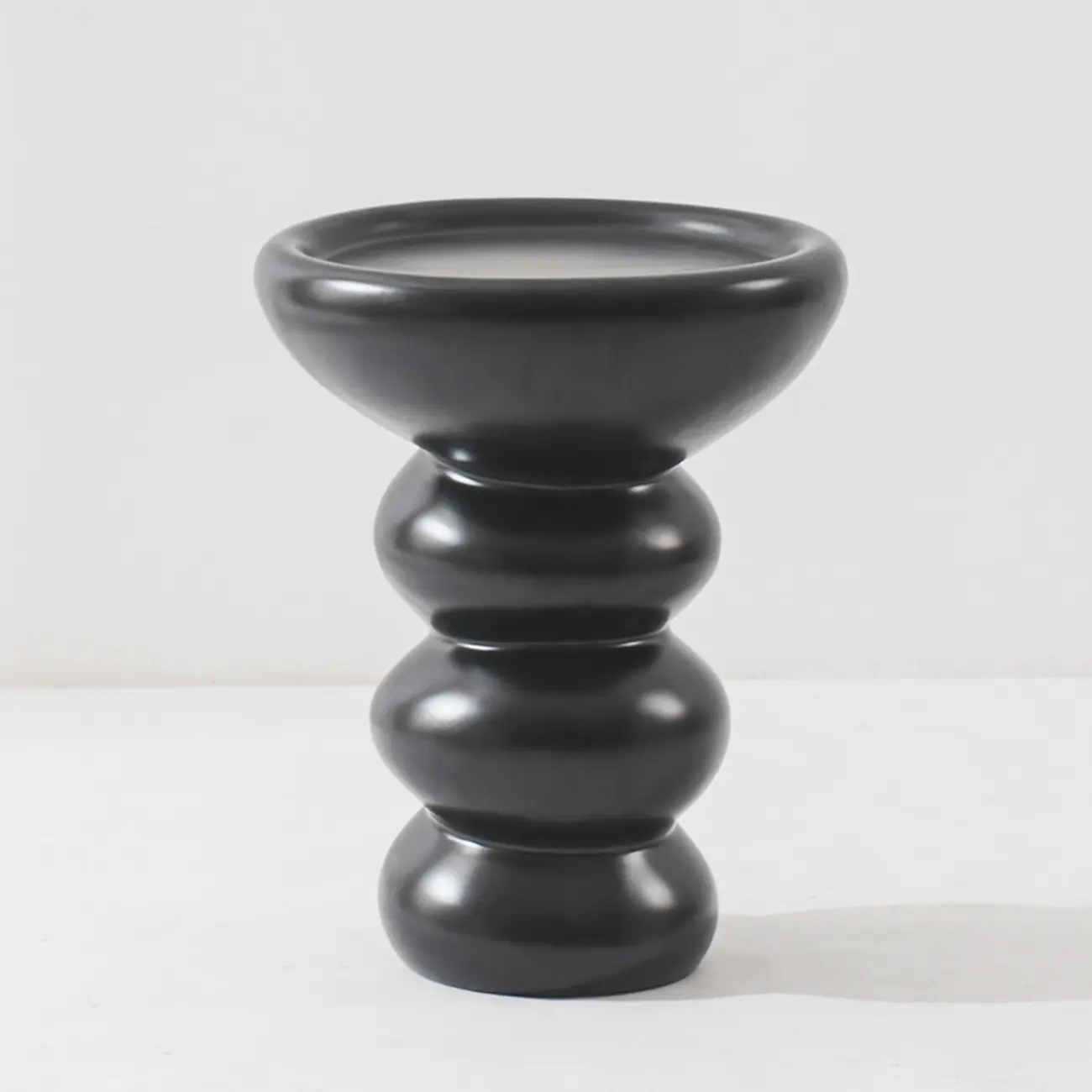 Minimalist Fiberglass Round End Table for Modern Living Room Image - 5 | homeyfad