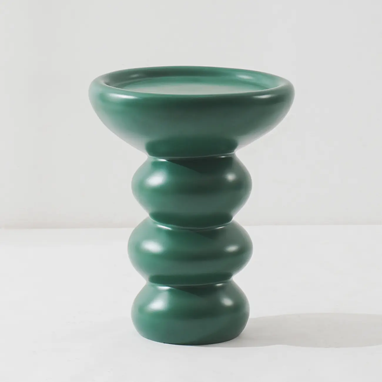 Minimalist Fiberglass Round End Table for Modern Living Room Image - 11 | homeyfad