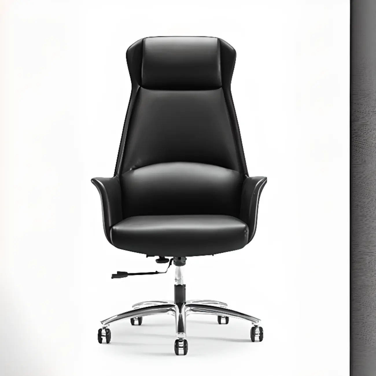 Modern White Orange Leather Ergonomic Executive Office Chair Image - 12 | homeyfad