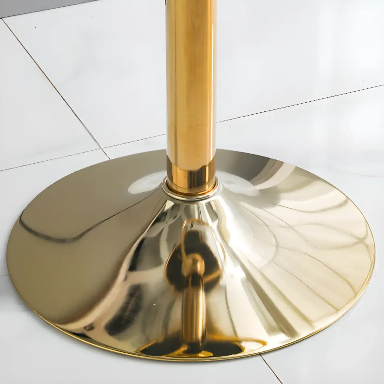 Glam Gold Metal Round Adjustable Bar Stools Image - 14