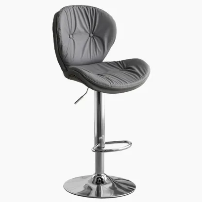 Armless Faux Leather Swivel Wingbacked Bar Stools Image - 7