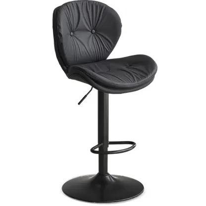 Armless Faux Leather Swivel Wingbacked Bar Stools Image - 13