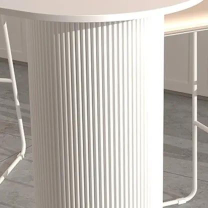 Modern White Slate Asymmetrical Bar Tables Image - 7