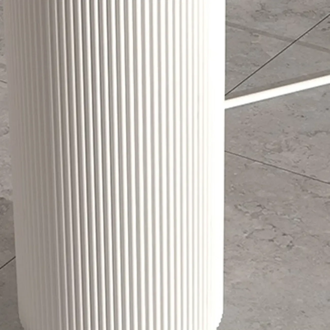 Modern White Slate Asymmetrical Bar Tables Image - 8