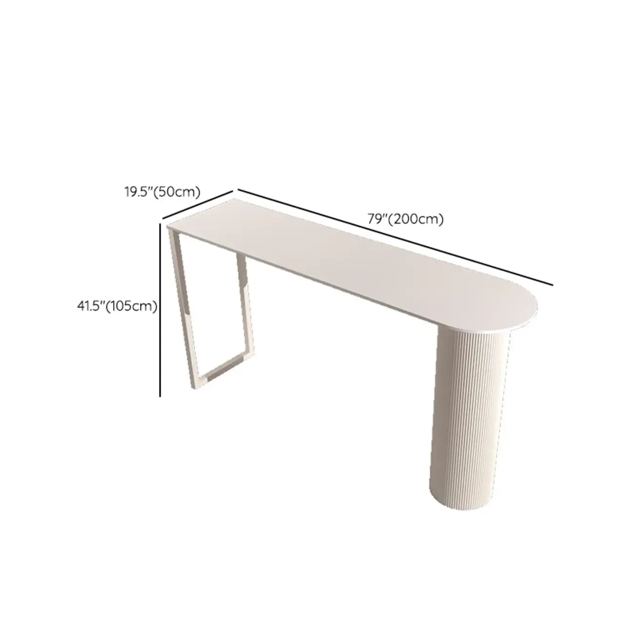 Modern White Slate Asymmetrical Bar Tables Image - 14