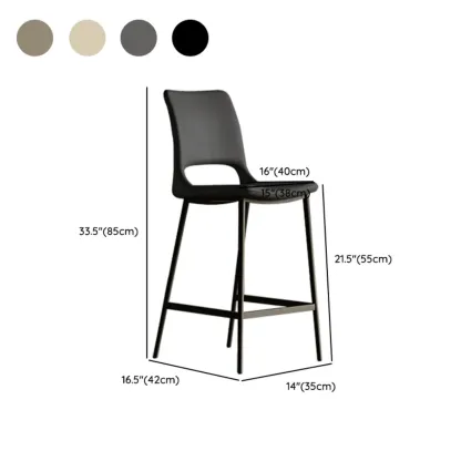 Dining Saddle Faux Leather Comfortable Counter Bar Stool #size