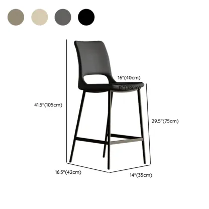 Dining Saddle Faux Leather Comfortable Counter Bar Stool Image - 11