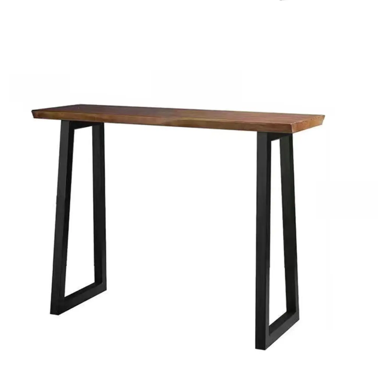 Modern Wooden Bar Table with Sled Base for Kitchen or Pub Image - 2 | homeyfad
