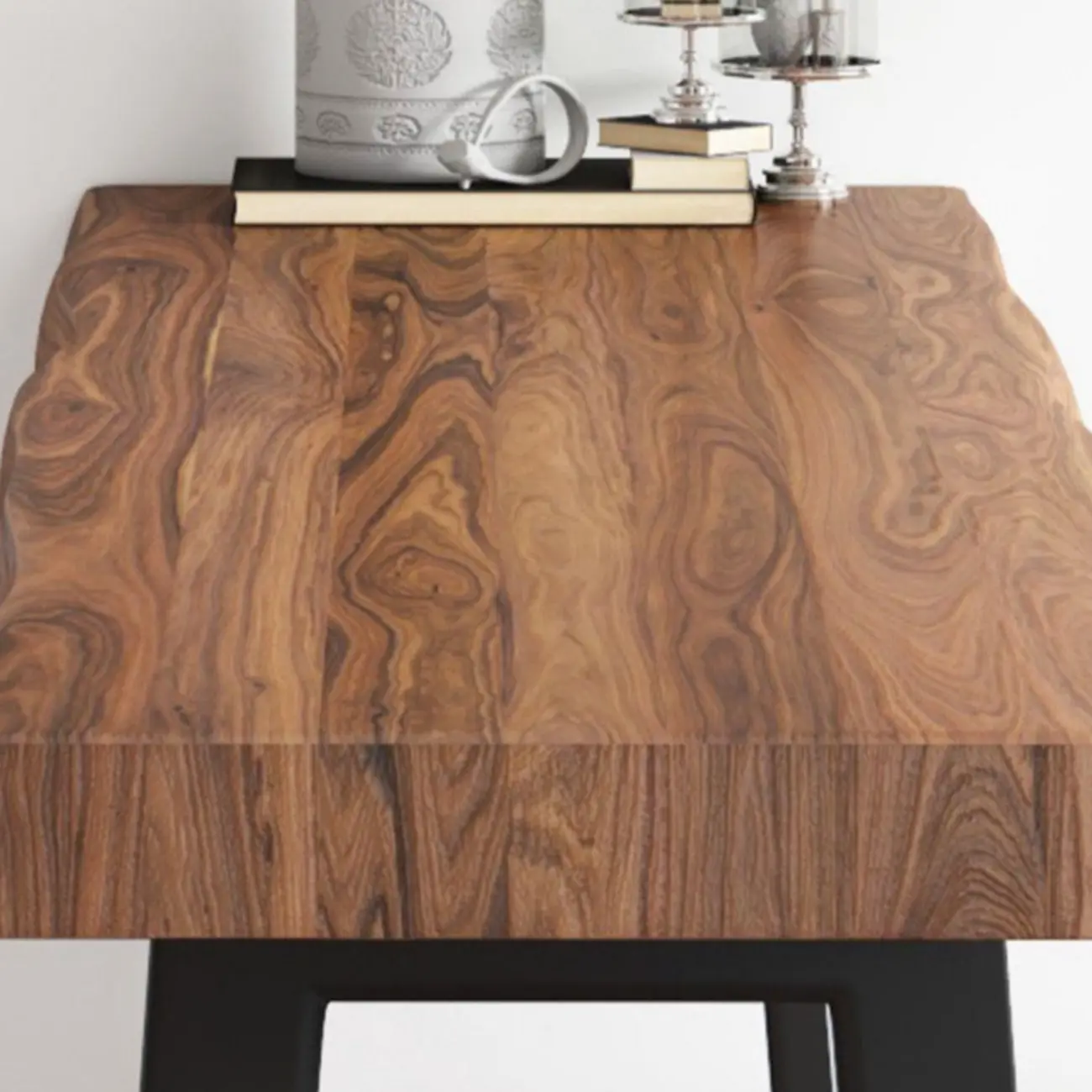 Modern Wooden Bar Table with Sled Base for Kitchen or Pub Image - 9 | homeyfad