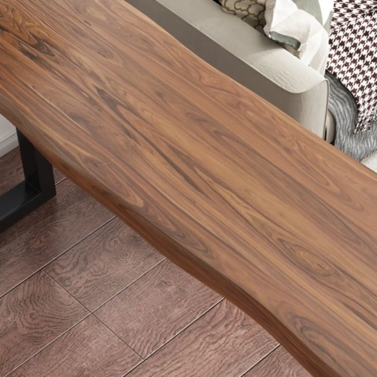 Modern Wooden Bar Table with Sled Base for Kitchen or Pub Image - 10 | homeyfad