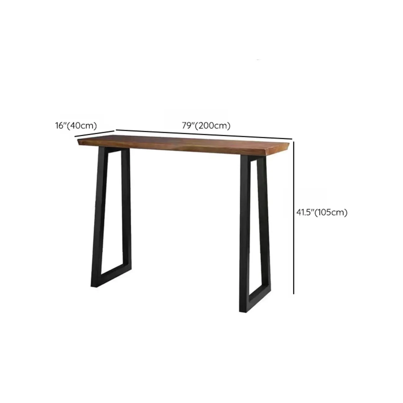 Modern Wooden Bar Table with Sled Base for Kitchen or Pub Image - 17 | homeyfad