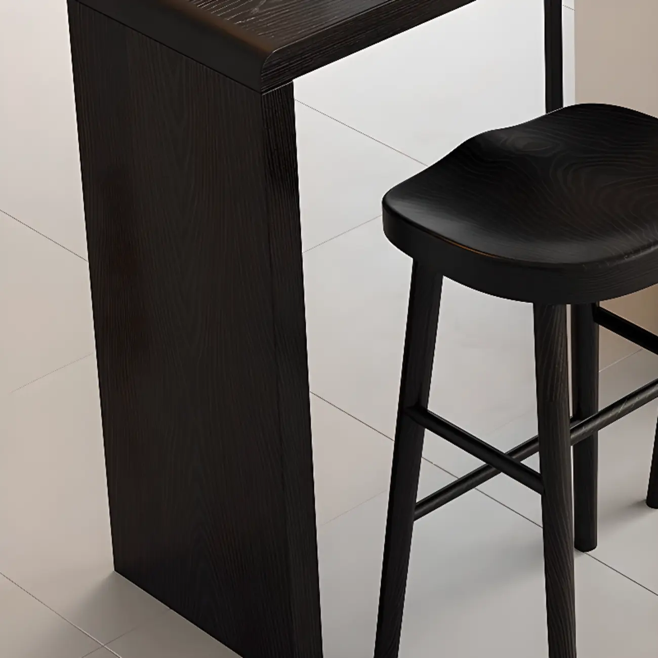 Modern Black Wooden Storage Bar Tables Image - 4 | homeyfad