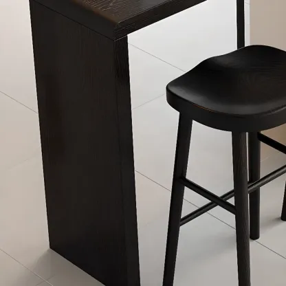 Modern Black Wooden Storage Bar Tables Image - 4