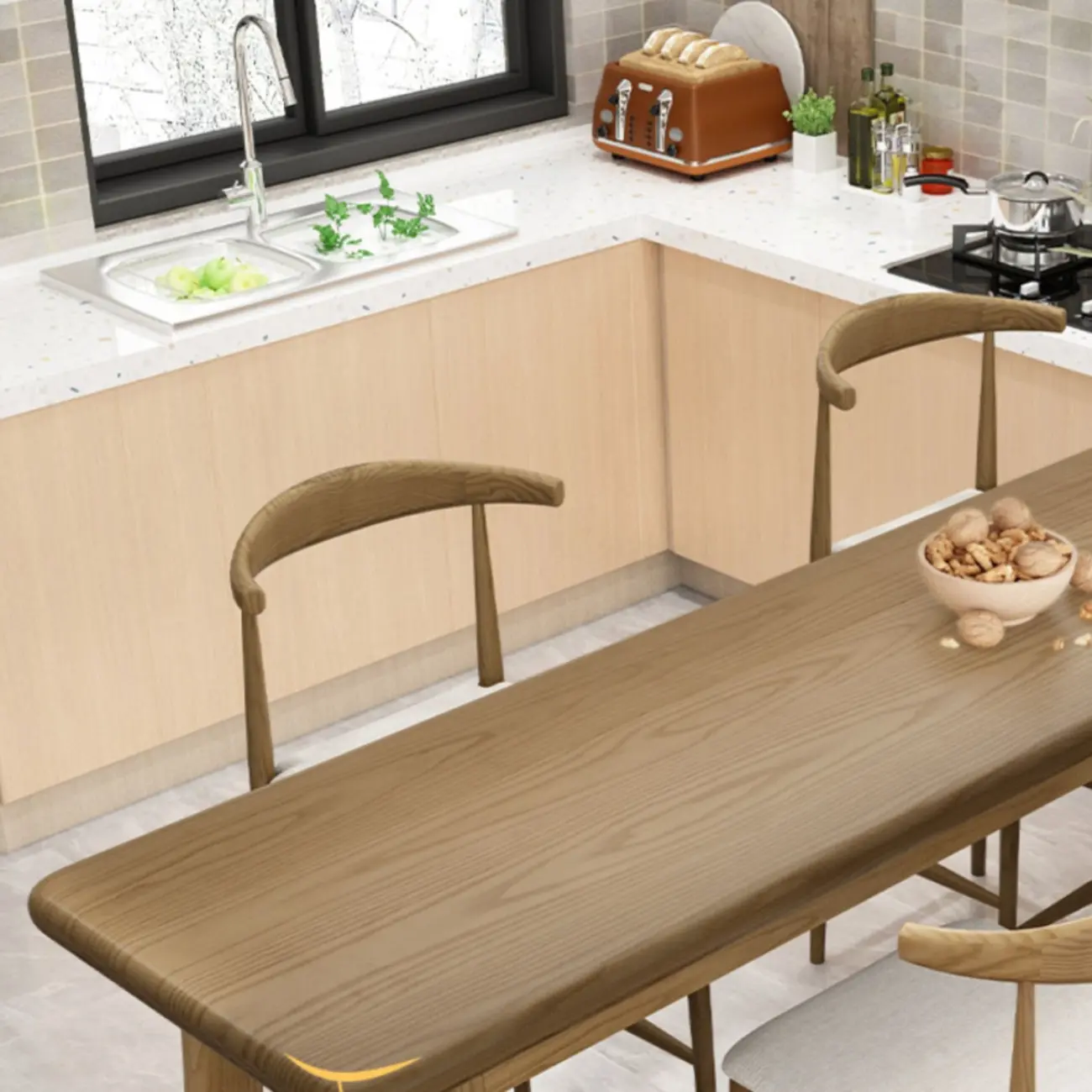 Simple Brown Wooden Footrest Bar Tables Image - 6 | homeyfad