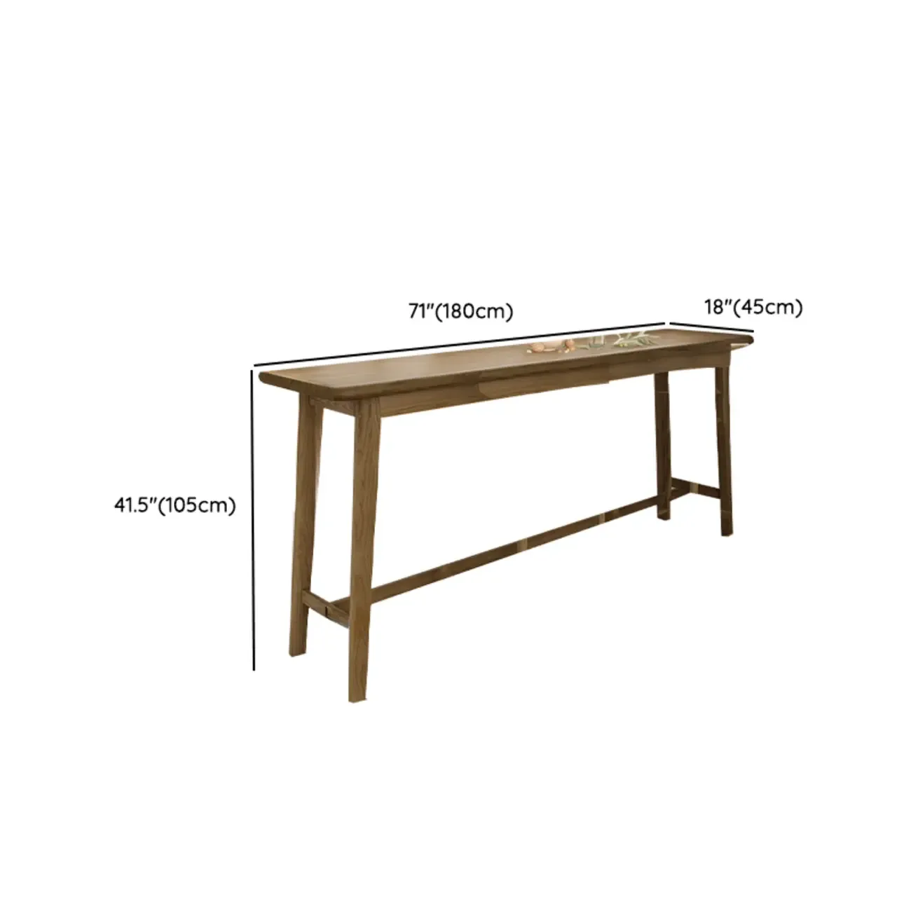 Simple Brown Wooden Footrest Bar Tables Image - 11