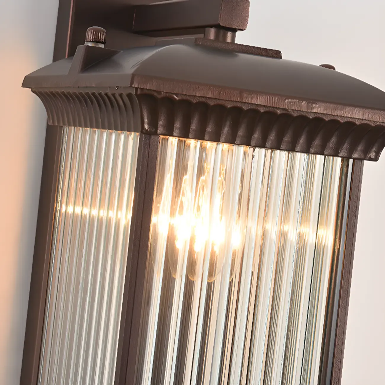 Vintage Metal Glass Classic Wall Sconce Image - 8