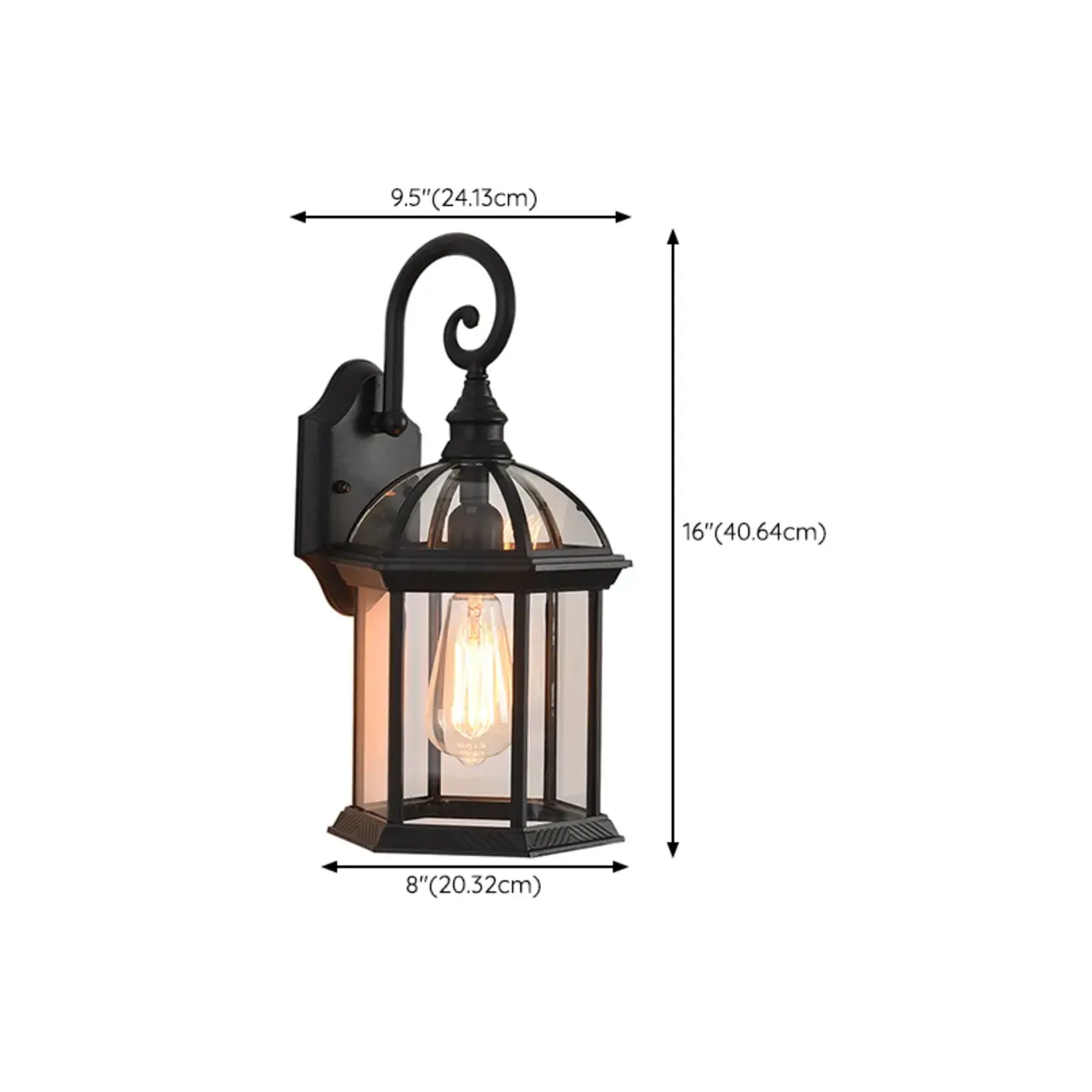 Vintage Metal Glass Classic Wall Sconce Image - 11