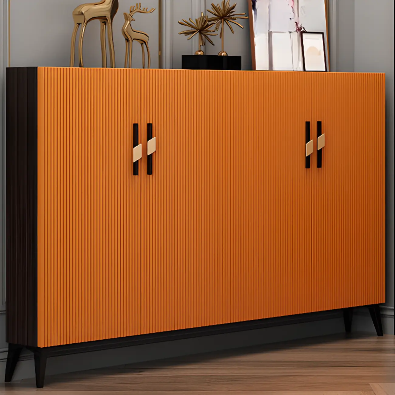 Modish White Wood Shoe Cabinet with Adjustable Shelves Image - 17 | homeyfad