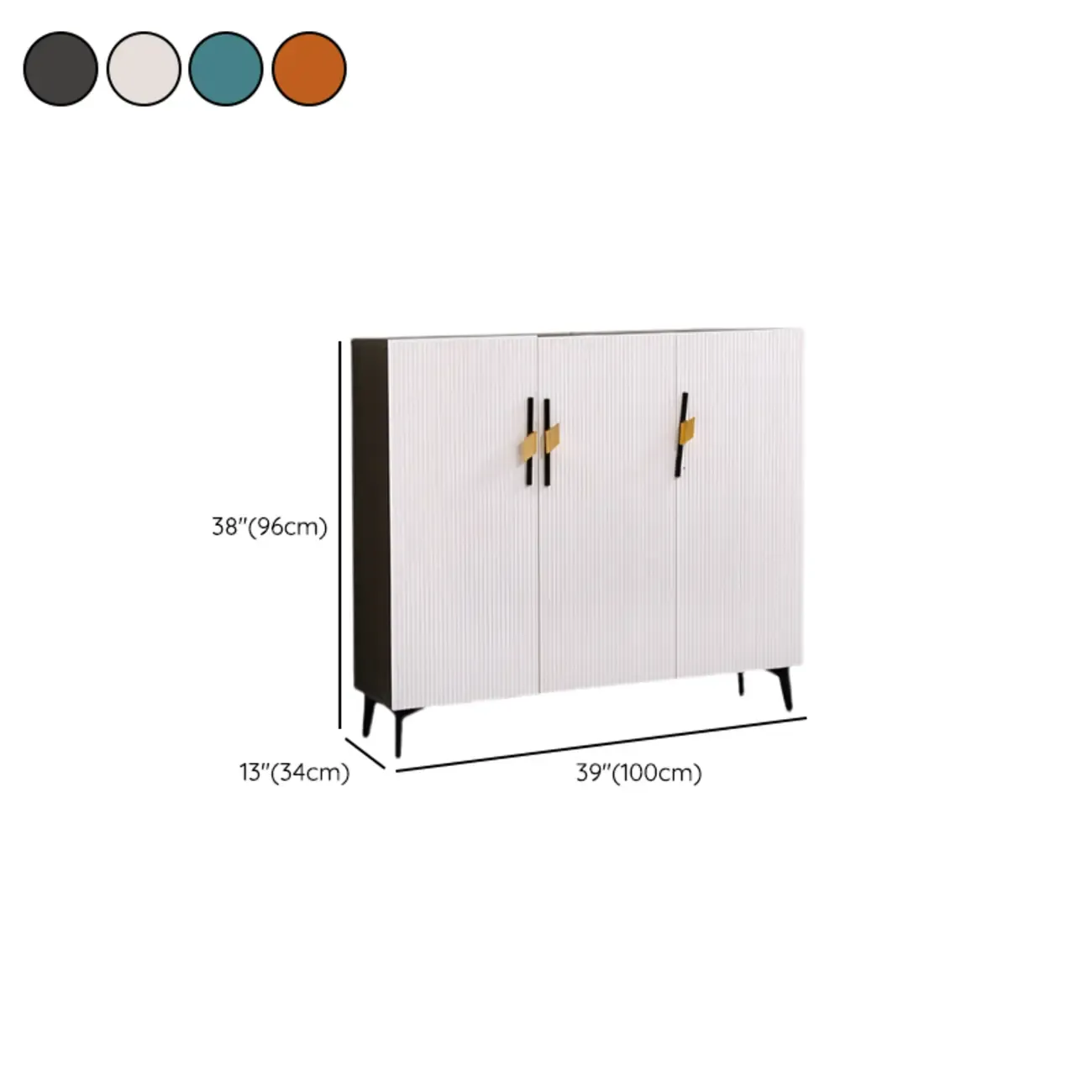 Modish White Wood Shoe Cabinet with Adjustable Shelves Image - 20