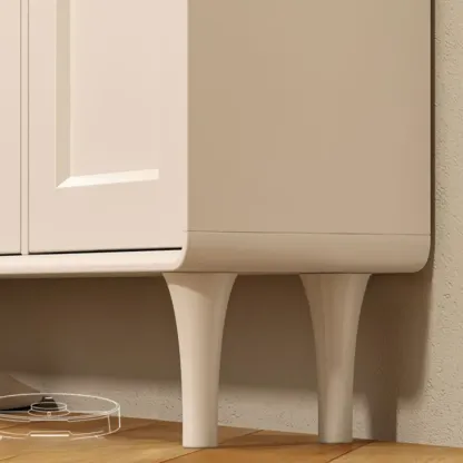 Beige Wood Entryway Shoe Cabinet with Hidden Storage  Image - 8