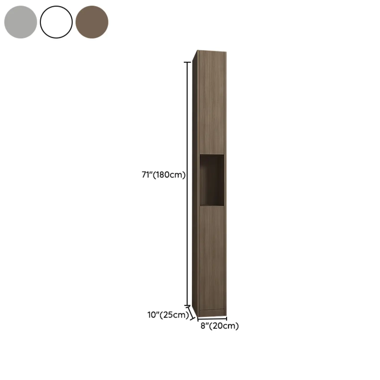 Sleek Modern Rectangle Lumber Tall Shelf Display Cabinet Image - 15 | homeyfad