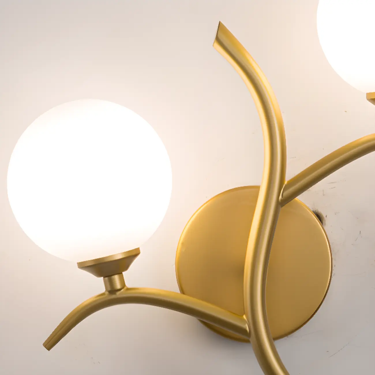 Modern 2-Light Wall Sconce with Glass Globes for Bedroom | homeyfad