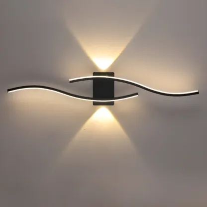 Modern Geometric LED Wall Sconce in Chalk Silica Gel Image - 6