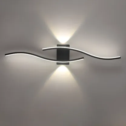 Modern Geometric LED Wall Sconce in Chalk Silica Gel Image - 7