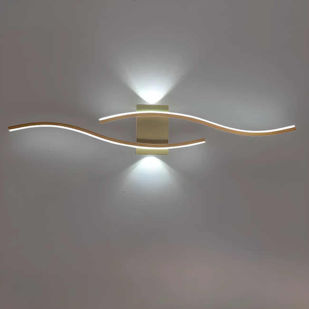 Modern Geometric LED Wall Sconce in Chalk Silica Gel Image - 13 | homeyfad