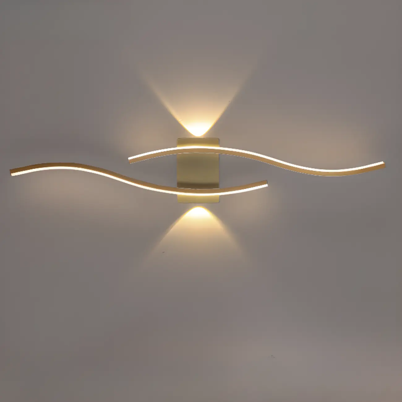 Modern Geometric LED Wall Sconce in Chalk Silica Gel Image - 15 | homeyfad